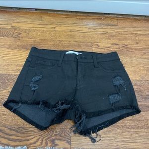 Black flying monkey jean shorts